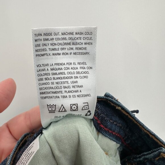 Wallflower The Flirty Curve High Rise Stretch Jeans size 9 29 Distressed Crop - Picture 11 of 11